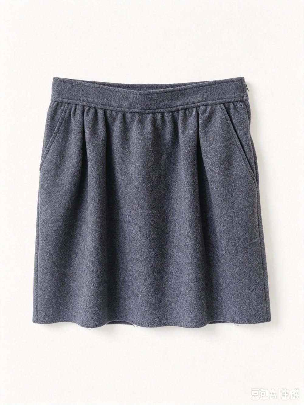 Prada Charcoal Gray A-Line Skirt with Soft Waistband